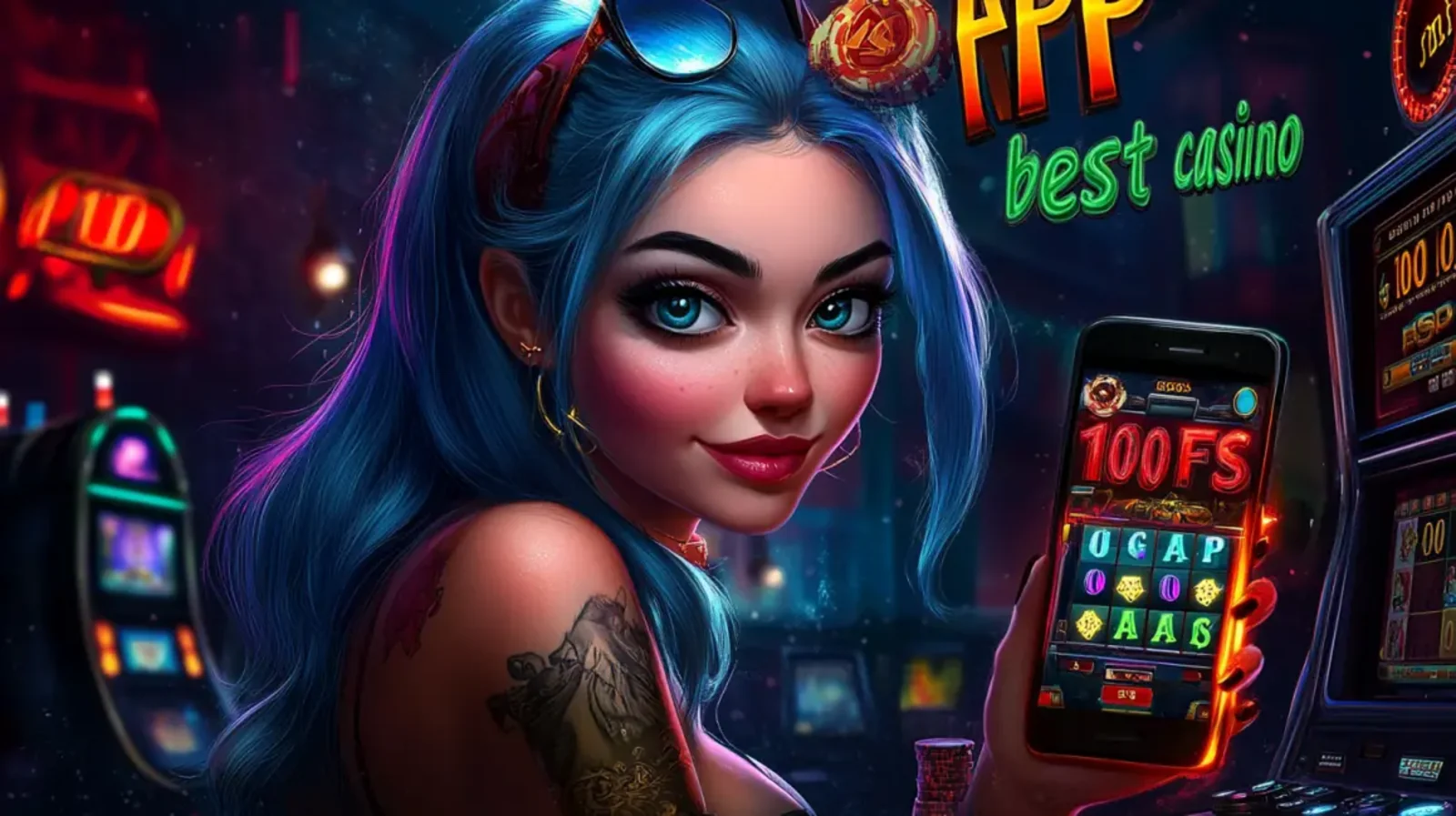 A smartphone screen displays three characters in a western theme, including a female and male gunslinger, suggesting a Wild West adventure game.