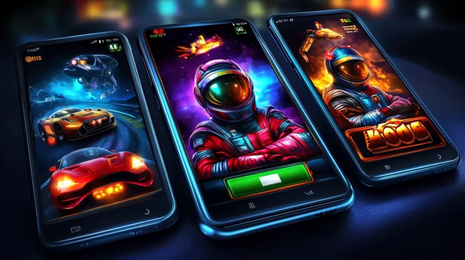 A happy woman holds a phone with a bonus sign, looking excited about the rewards and promotions available.